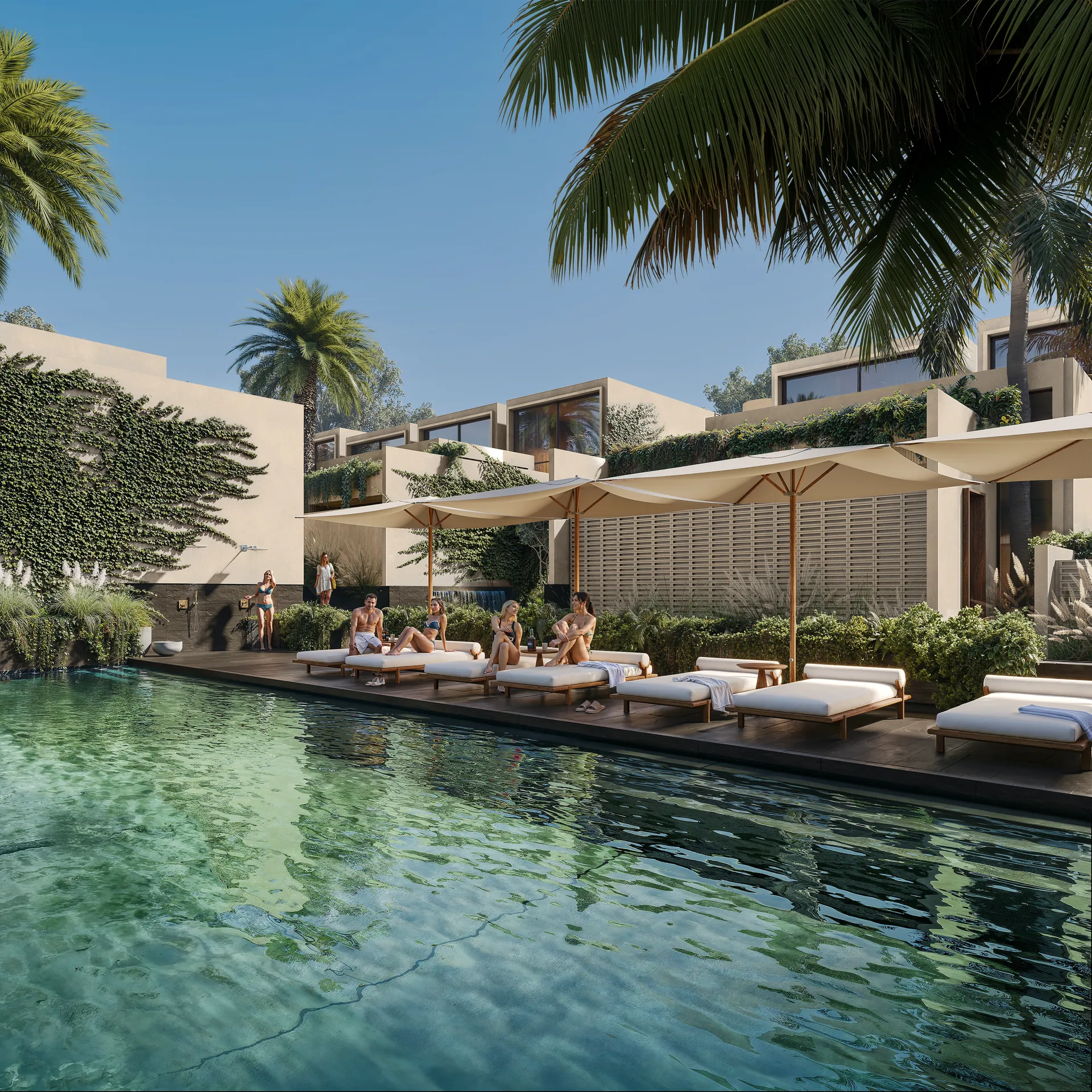 Pool and lounge area