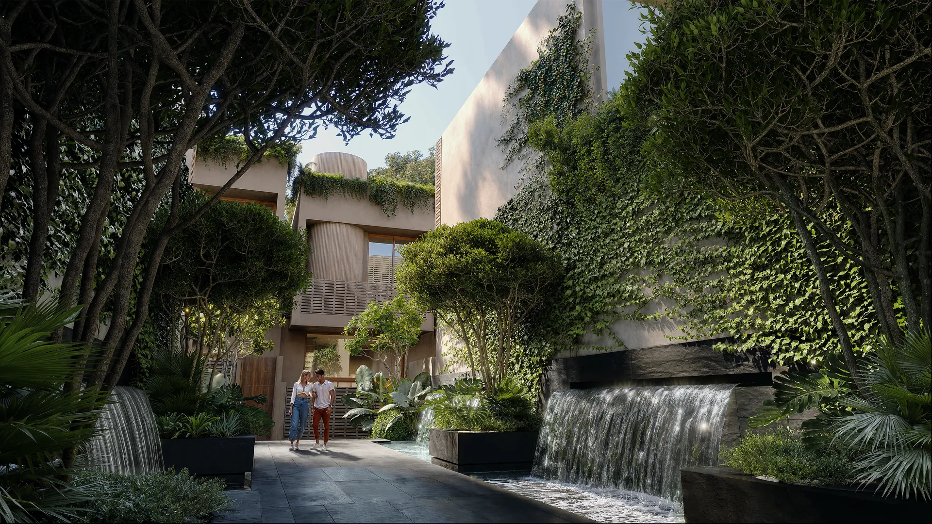Walkways of the complex