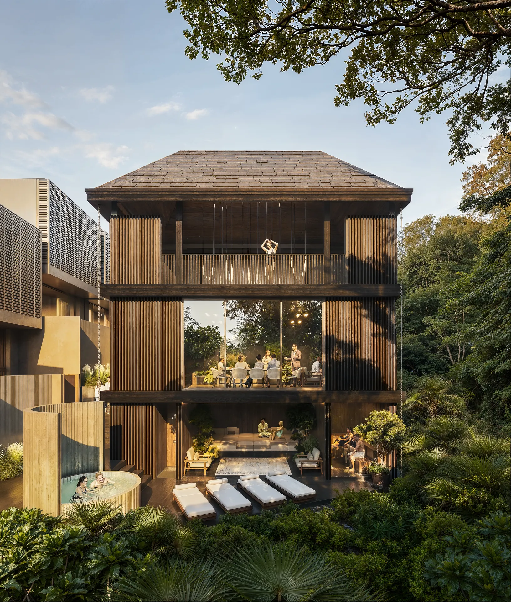 Villa architecture, cross-section