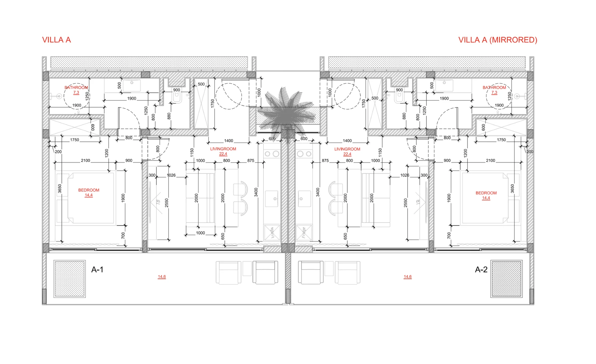 Villa A floor plan