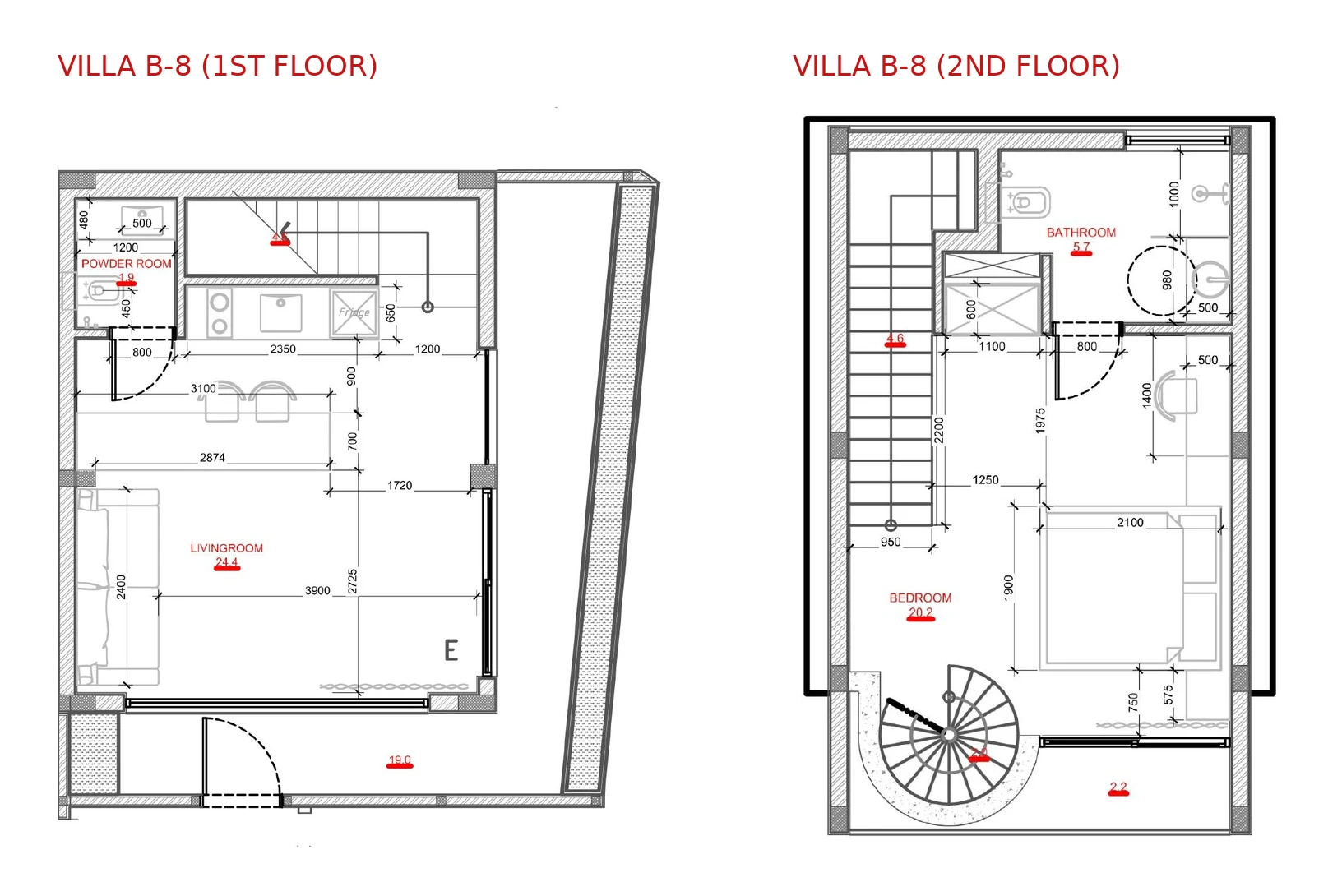 Villa B-8 floor plan