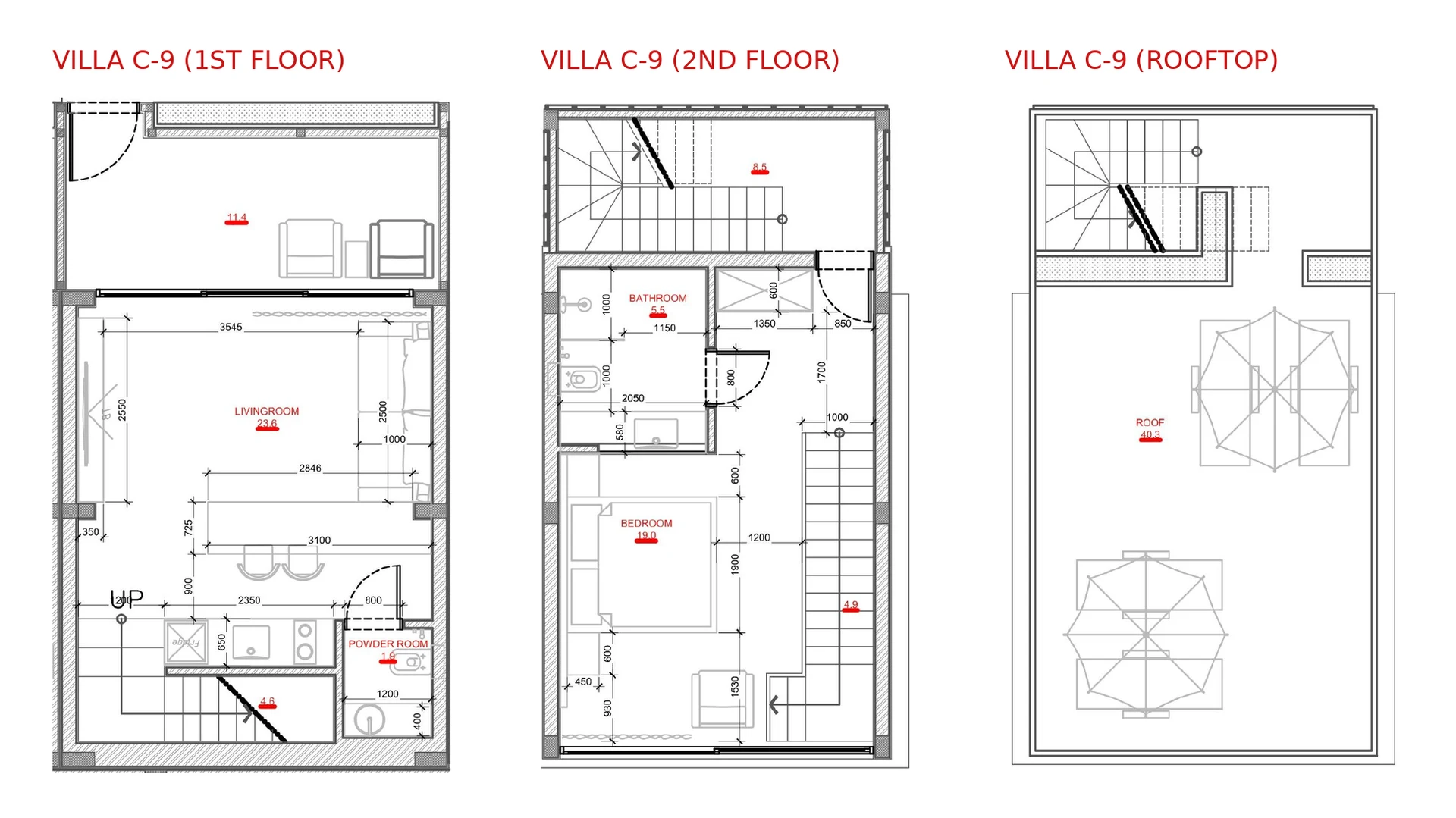 Villa C-9 floor plan