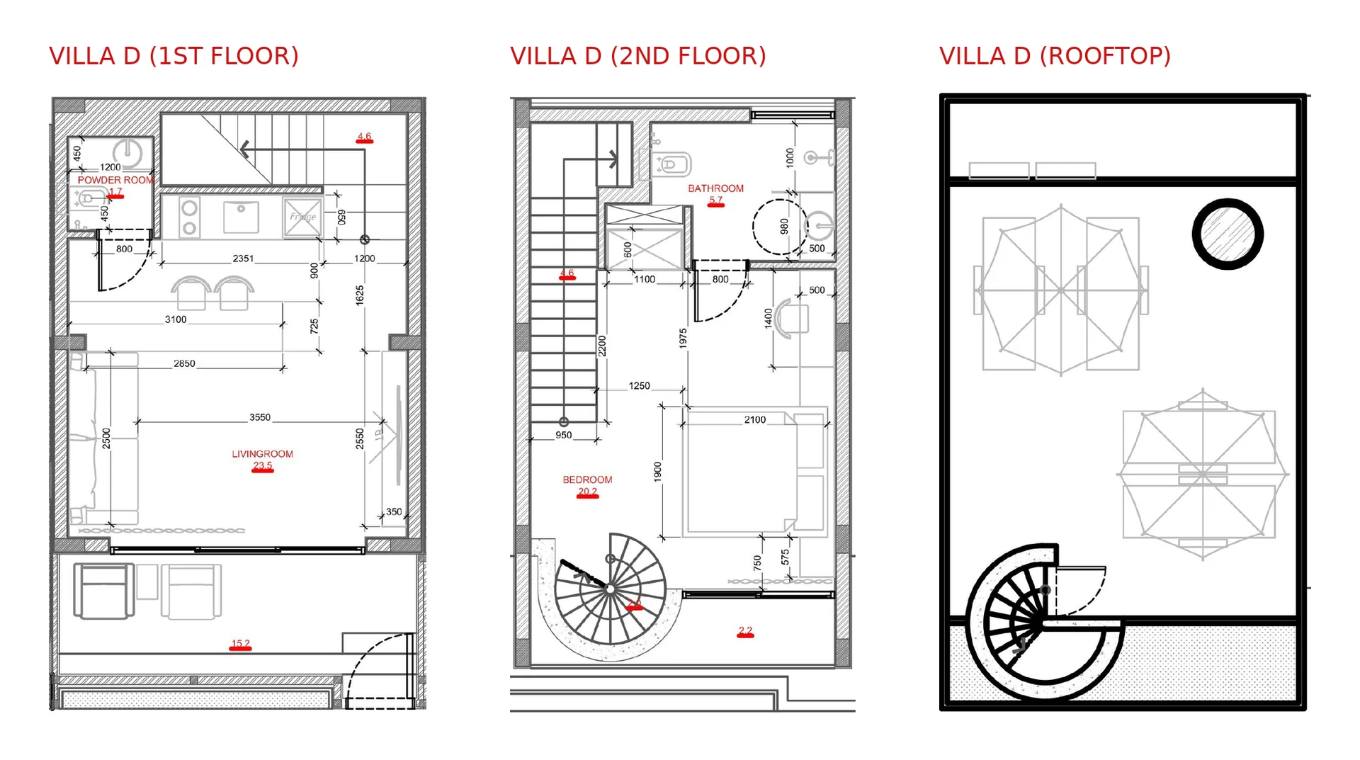 Villa D floor plan
